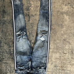 Men’s Designed Blue Jeans Size: W34 L34
