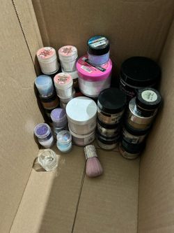 acrylic/gel-x tips & acrylic powders & glitters