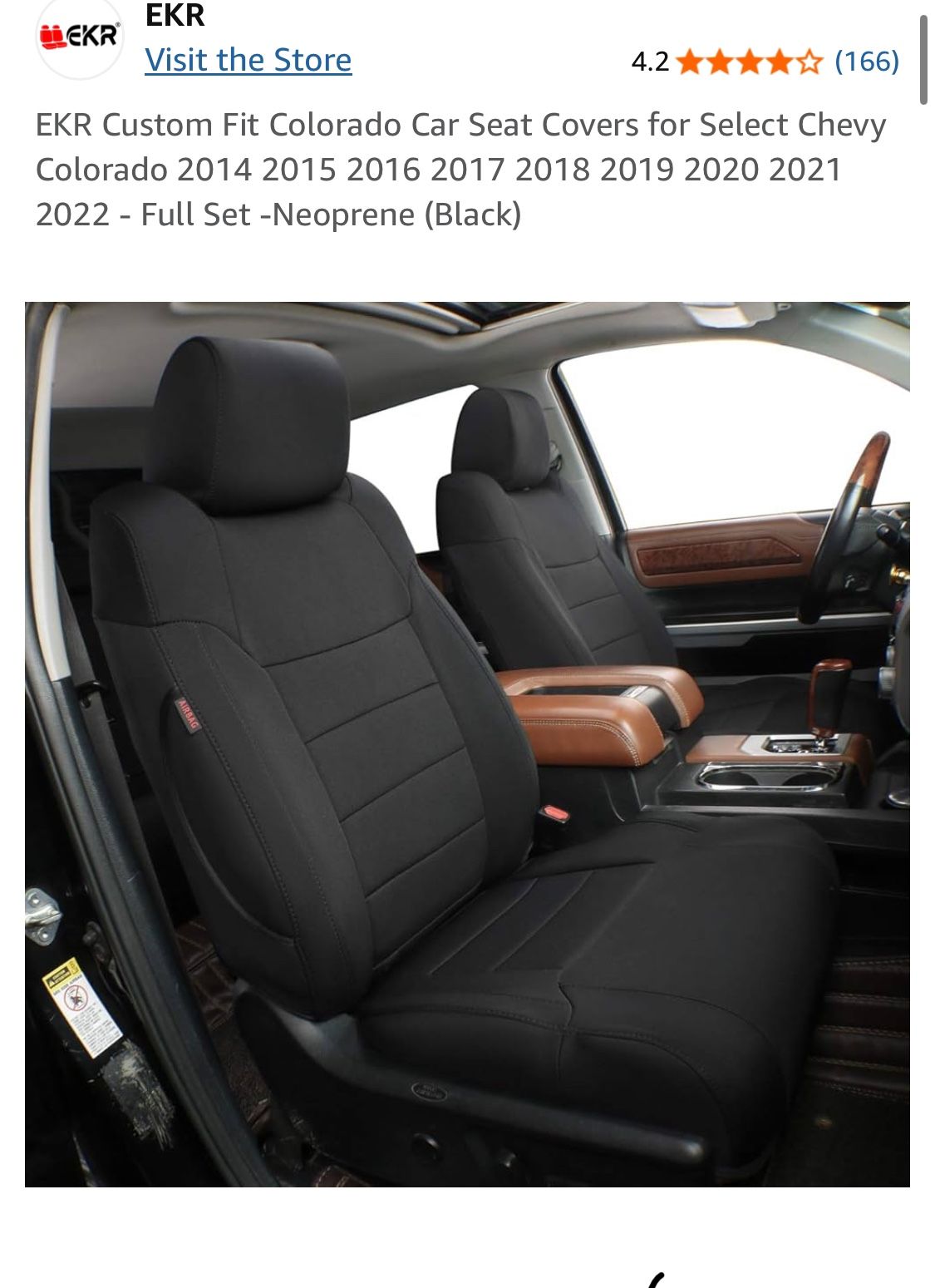 Neoprene Seat Covers For 2014-2022 Chevrolet Colorado