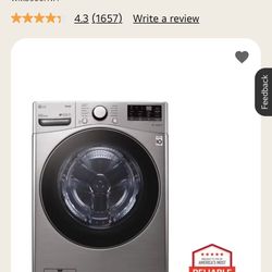 LG ThinQ High Efficiency Washer And Dryer Set. (electric) 4.5cu ft. Front Load 