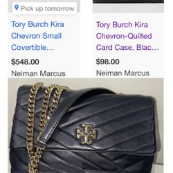 Tory Burch Kira Chevron Small Bag And Card Case Holder
