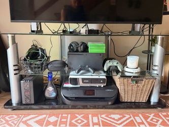 Glass TV stand