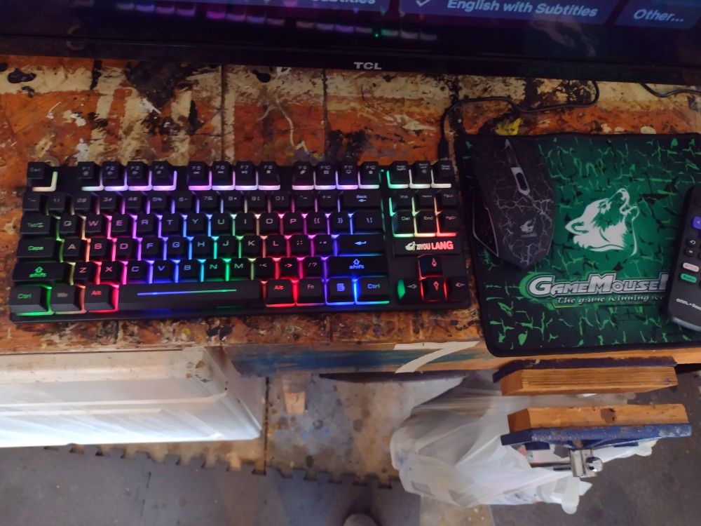 Wireless Keyboard & Mouse With Mousepad