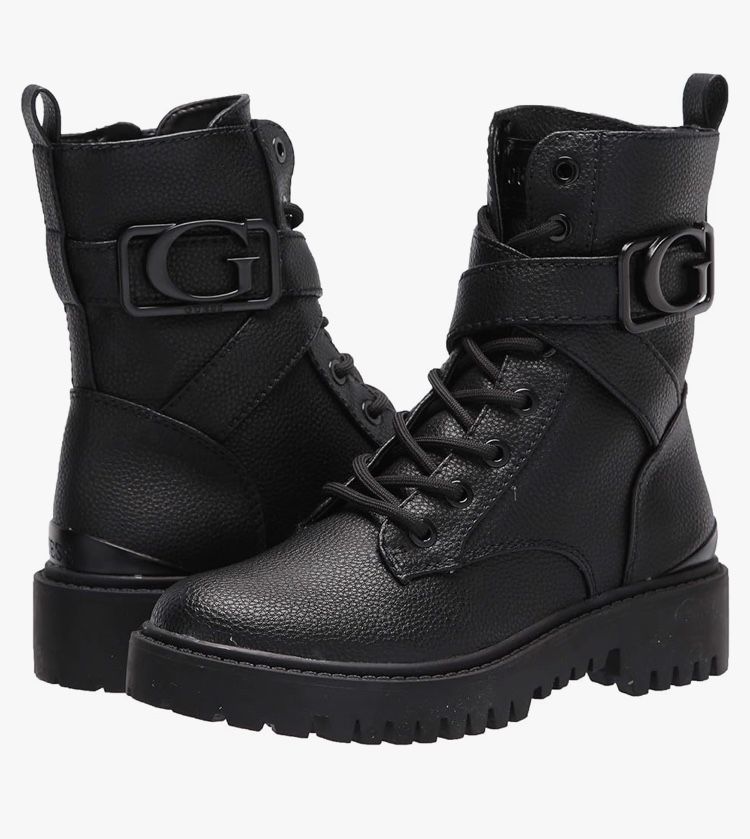 Guess Black Combat Boots