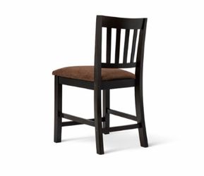 Dark wood Dining Chair With Brown Cushion