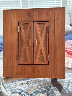 Pictures frame Wooden Cabinet Box with Double Doors