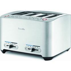 Breville Die-Cast Smart Toaster 4 Slice. Brushed Stainless Steel