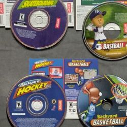 LOT OF 6 KIDS PC GAMES BACKYARD SPORTS FOOTBALL BASEBALL BASKETBALL HOCKEY SKATEBOARD  LEGO