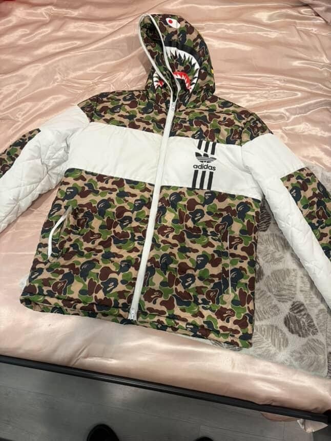 Bape X Addias Puffer Jacket