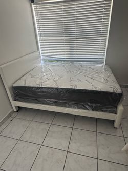 Full size bed frame with mattress all new furniture free delivery free installation