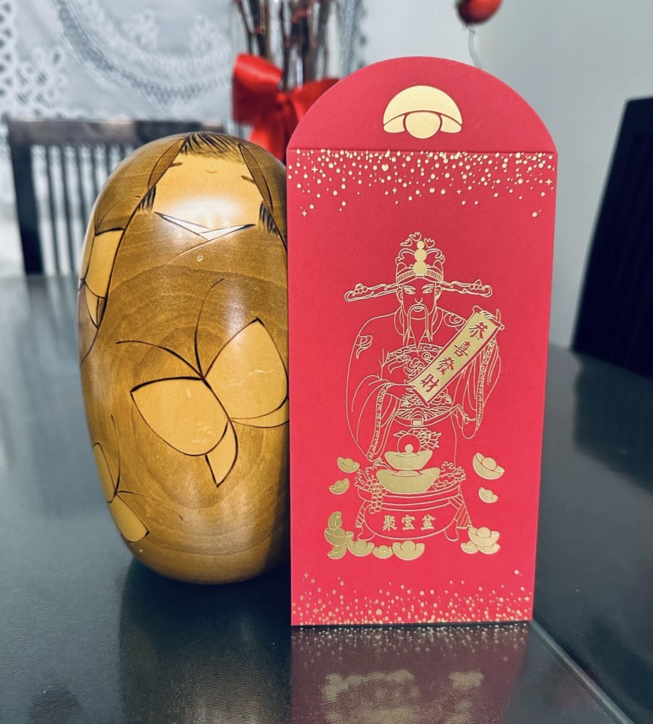Pack of 100pcs 財神到(The God of Wealth Has Arrived) 2026 Luxe Chinese New Year Gold Foil Luck Money Gift Packet