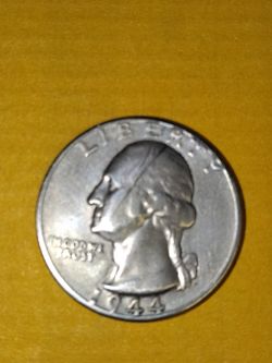 1944 S  QUARTER " NO MINT MARK" 90% SILVER