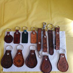 Small Keychain Leather Handmade