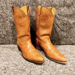 Double H 1954 Brown Leather Western Cowboy Boots Men's 13 D - Lot #3