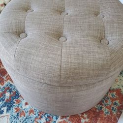 Round Ottoman Storage 