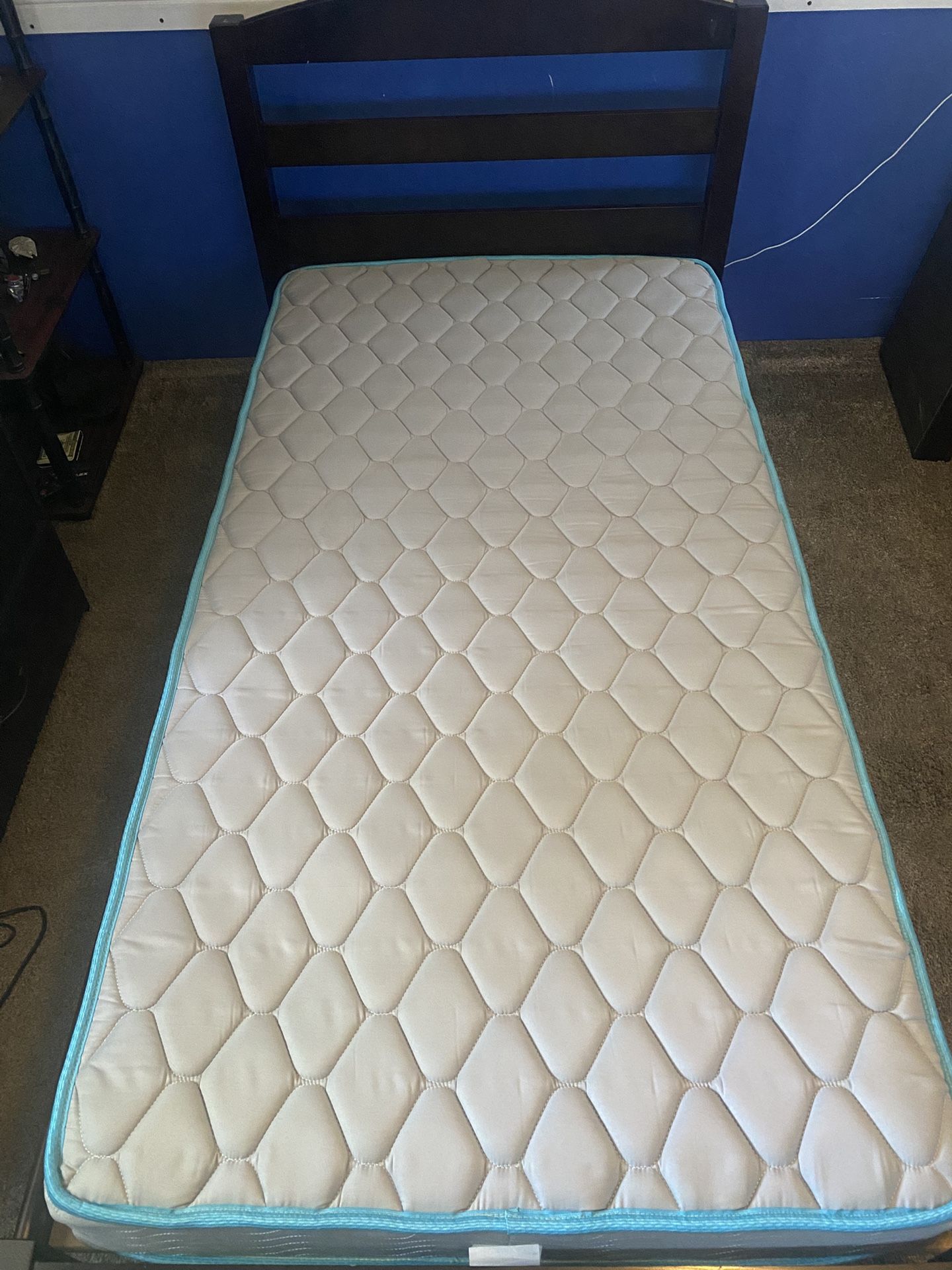Twin Bed With Wood Frame