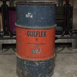 Gulf Gulflex 26” Tall Empty Grease Container