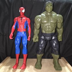 Marvel Spiderman/Hulk  action figure. 
This figure is inspired by the gamma-green Avenger, the Hulk. 
It is typically a 12-inch scale 