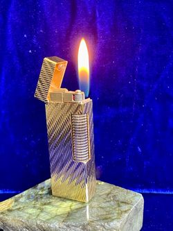 Vintage Rollagas Gold Dunhill Lighter Super Mint Condition Works 1 Year Warranty