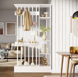 71" Wall Room Divider White.
