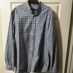 Polo Ralph Lauren Blue & White Long sleeve Shirt XXL