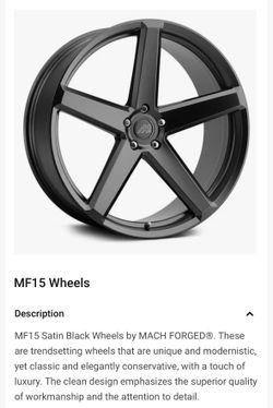 Mach Forged Rims MF15 Satin Black