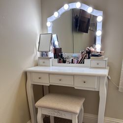 White Vanity Mirror