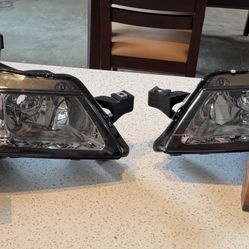 2004–2005 Acura TL Black Housing Headlights + Brand New Morimoto D2S Bulbs