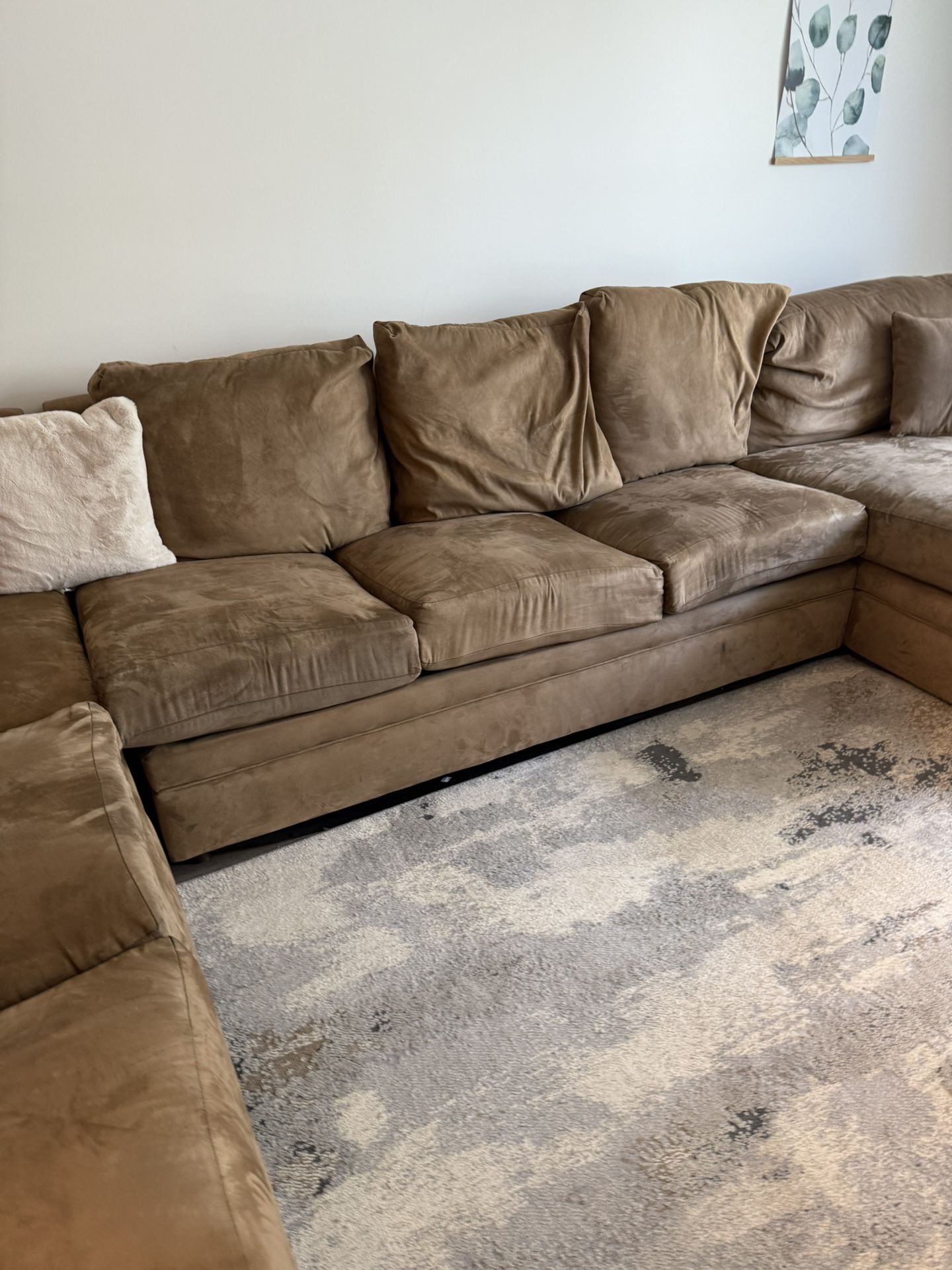 Large Brown Sectional Couch