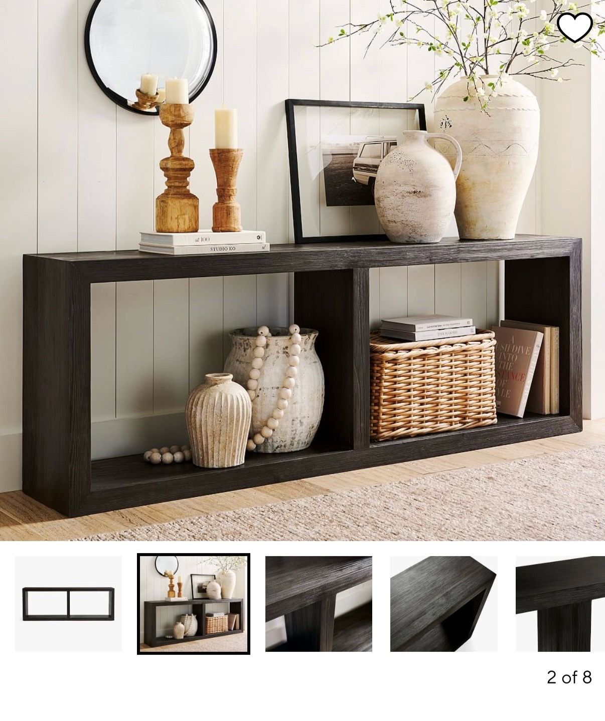 Pottery Barn Folsom Grand Console Table (84") Charcoal
