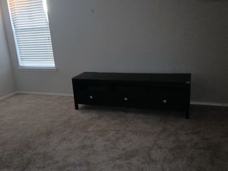 Black Low-Profile TV Stand with Drawers