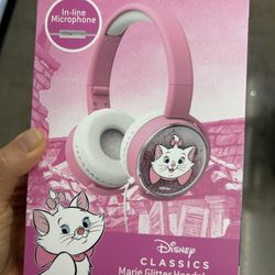 NWT Disney Marie Glitter Headphones 