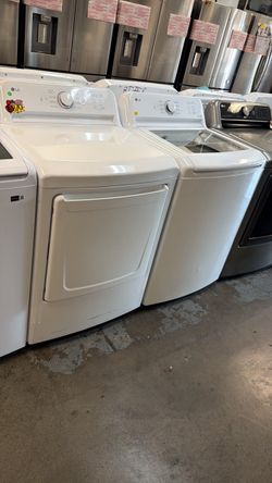 LG White Top Load Washer and Dryer Set