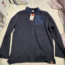 New Men’s Size Xl London Fog Fleece Sweater 1/4 Zip Pullover 