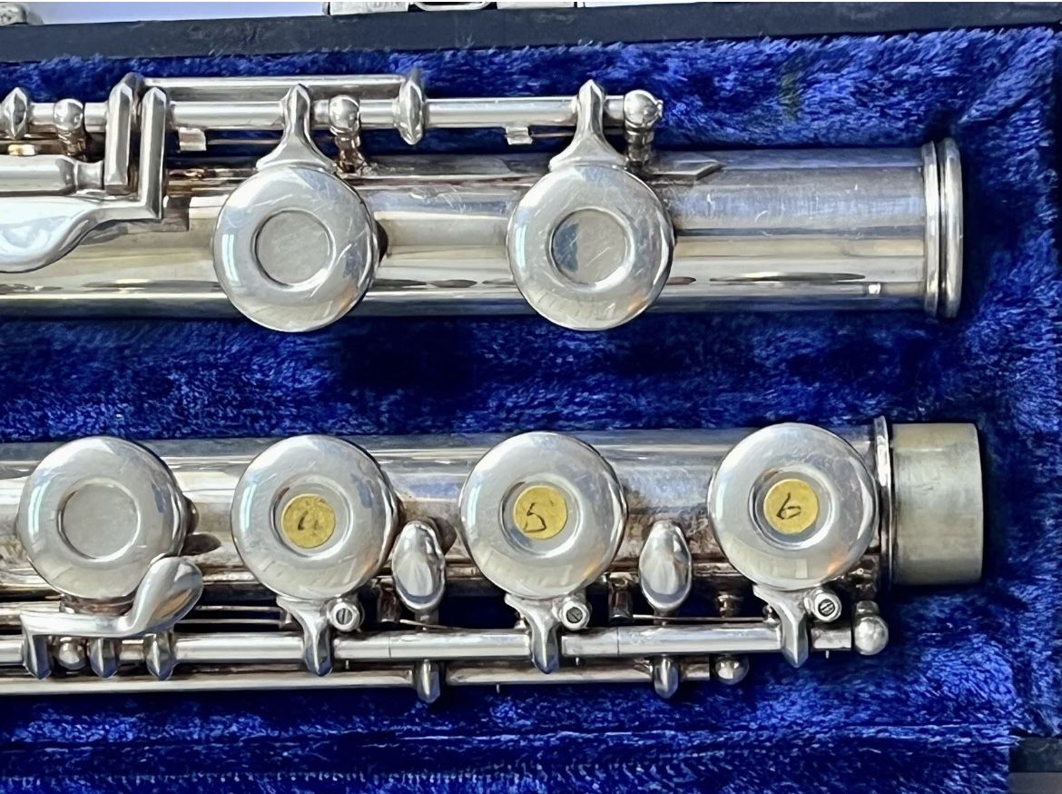 GEMEINHARDT FLUTE M2 SOLID SILVER FLUTE C7397 1 ELKHART, IND. for