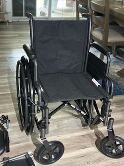 NEW Medline 16” Lightweight Folding Wheelchair with Elevating Leg Rests