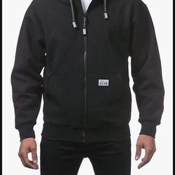 Pro Club Black Zipper Hoodie 13oz