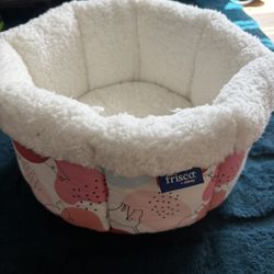 Frisco Sherpa High-Walled Bolster Small Cat Bed