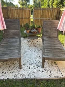 Solid Teak Lounge Chairs From Terrain