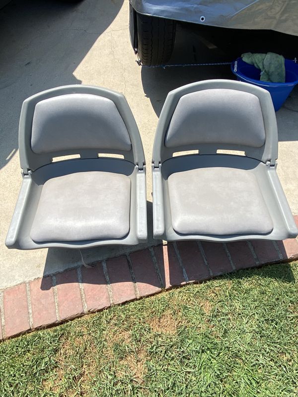 B &M Padded Boat Seats with Clamp on Mount and Swivel. for Sale in
