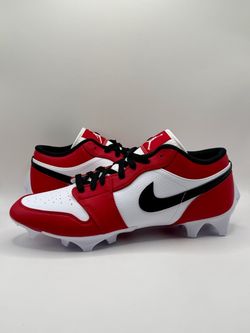 Nike Air Jordan 1 Low TD "Chicago" Football Cleats Men's Size 12 FJ6245-106