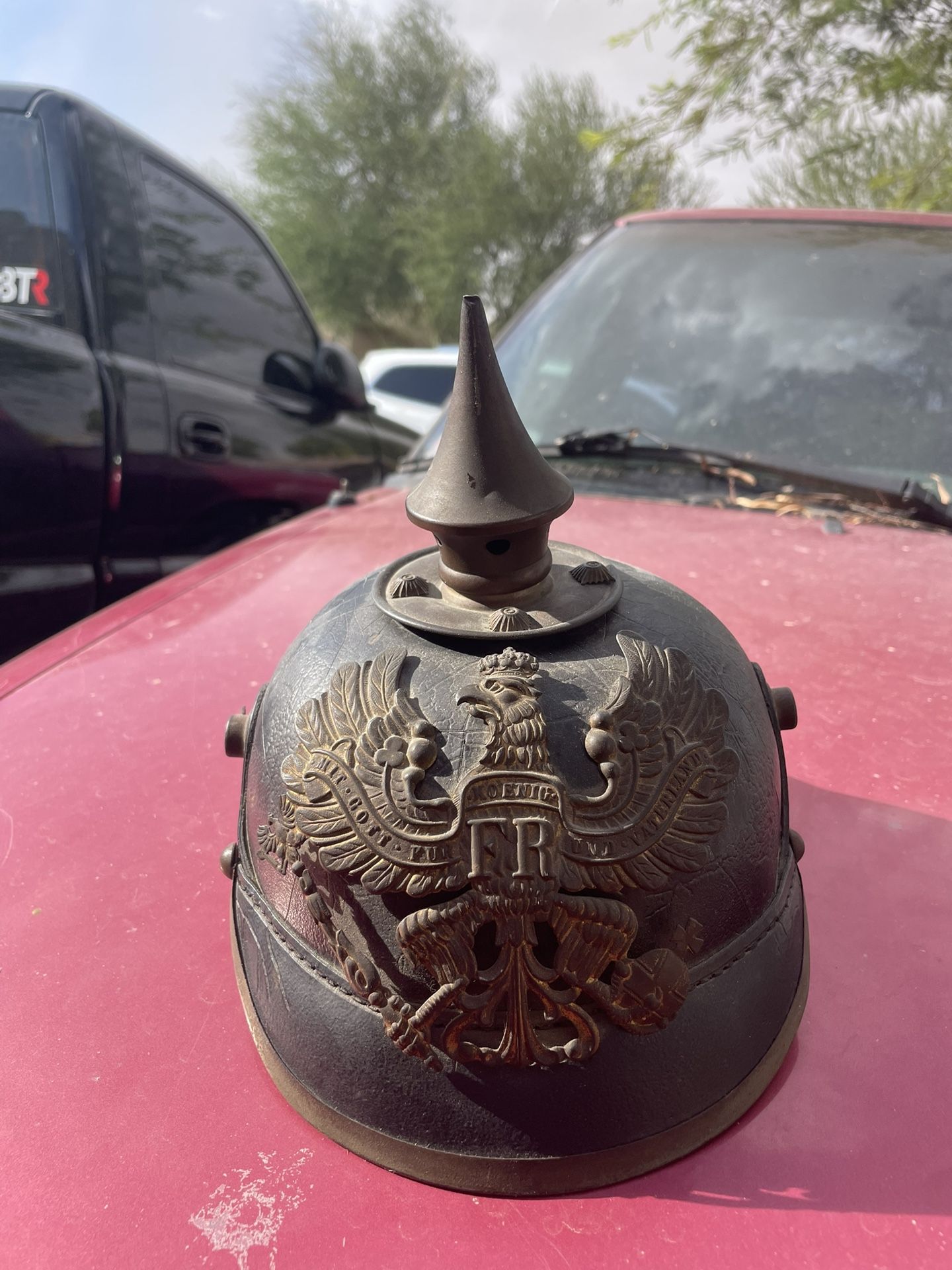 Original WW1 German Prussian Pickelhaube Helmet