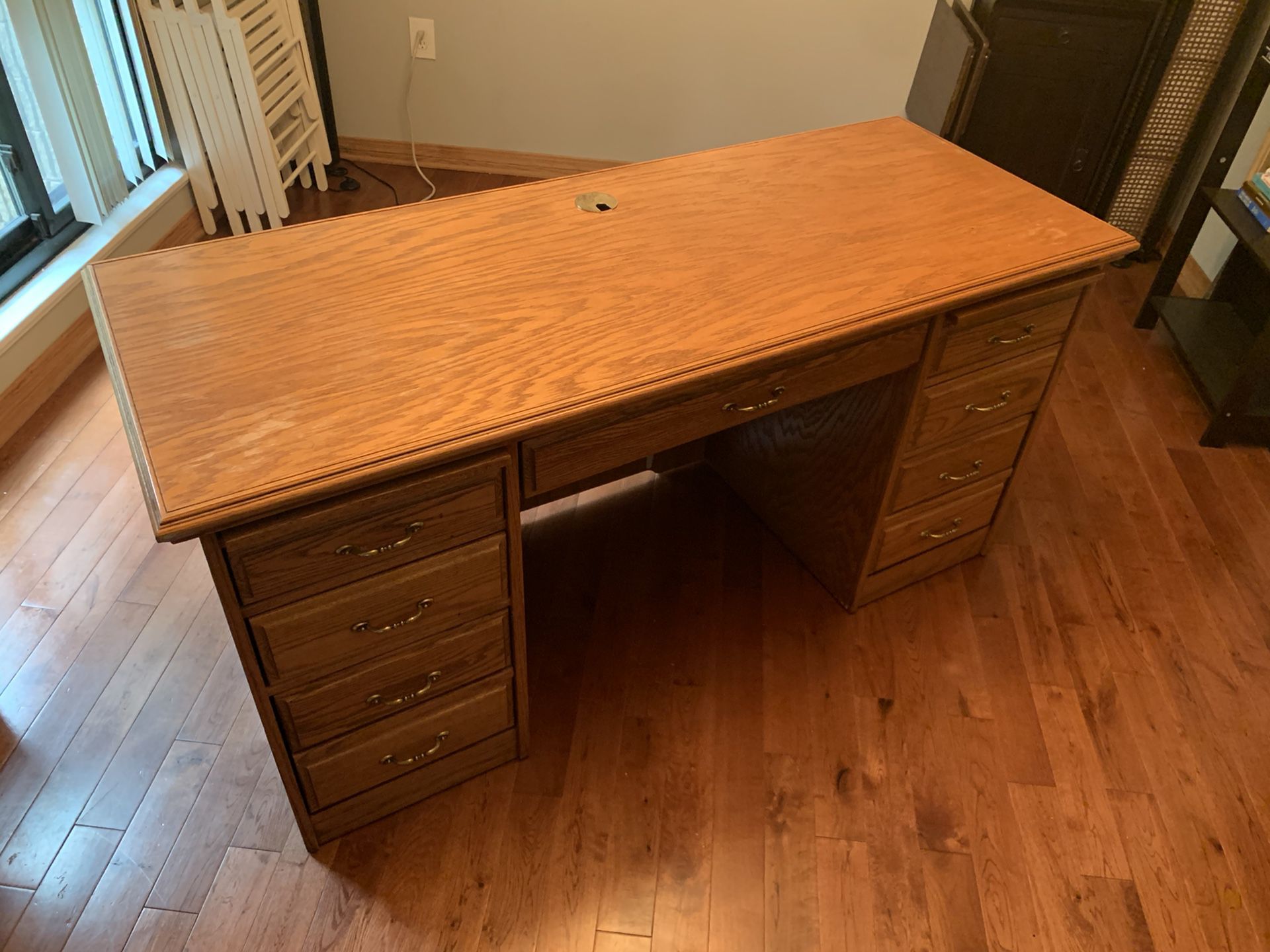 Oak writing/computer desk