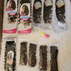 Brand New Synthetic Crochet Hair Extensions With Crochet Hook