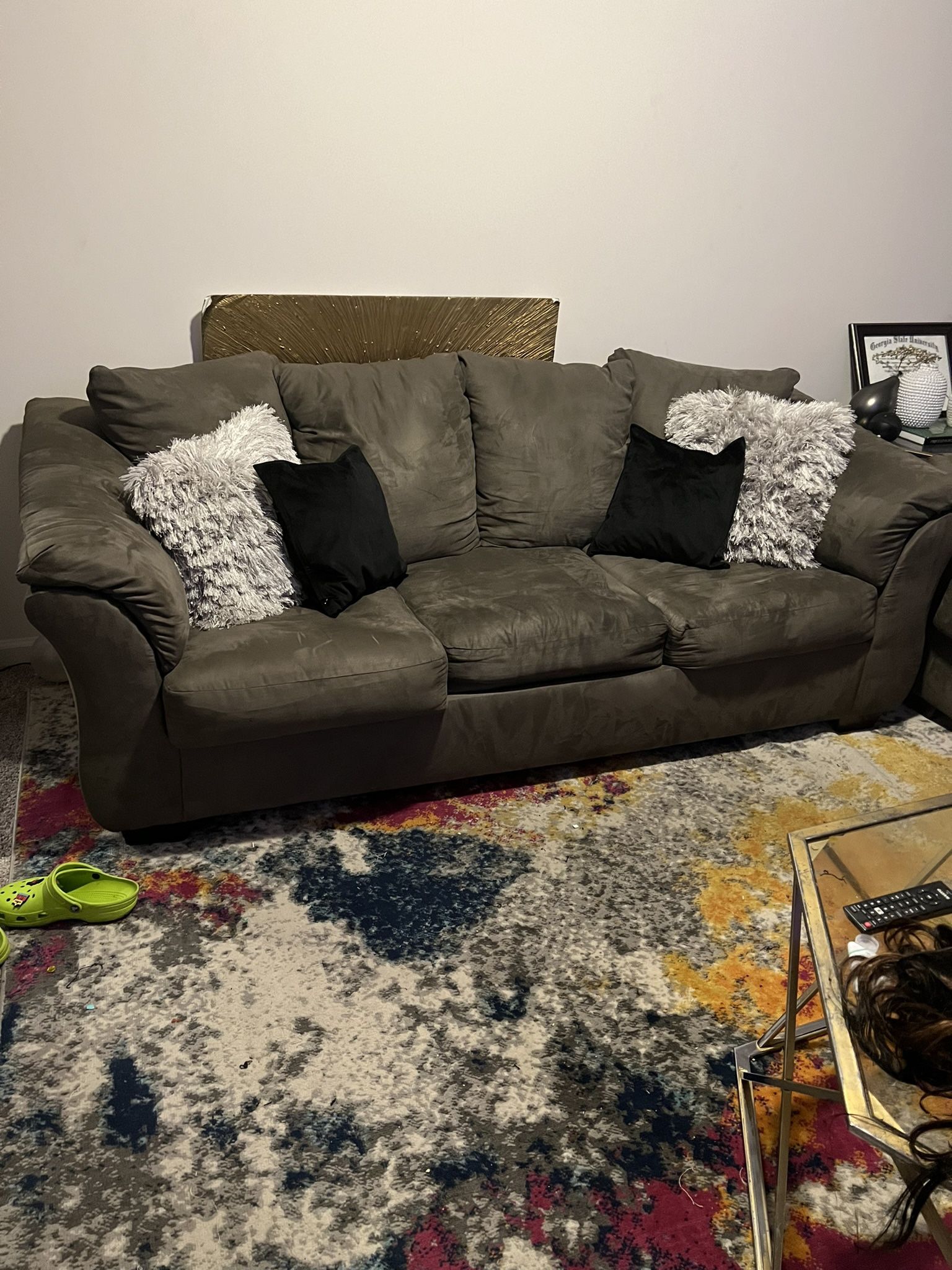 Dark Grey Sofa And Loveseat
