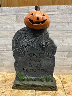 Halloween decorations tomb stone pumpkin