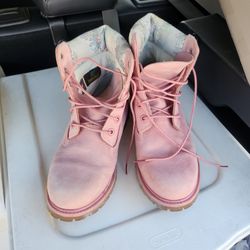 Pink Timberland Boots Size 9 Women's Limited Edition 