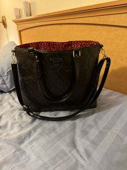 NEW LOUNGEFLY x SANRIO Hello Kitty Bows Large Black Tote Embossed Bag NWT