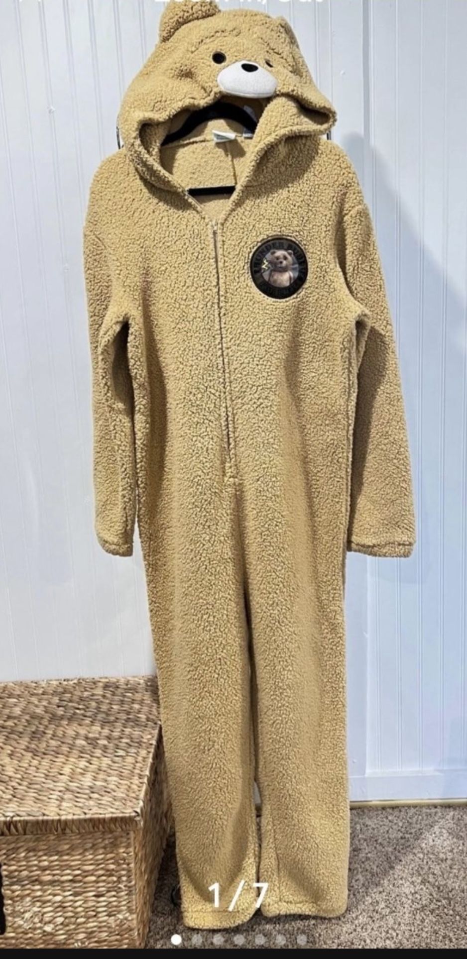 Ted 2 Pajamas Adult Medium Brown One Piece