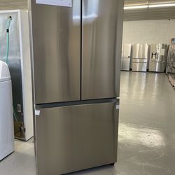 Samsung 17.5 cu. ft. Counter Depth 3-Door French Door Smart Refrigerator in Stainless Steel